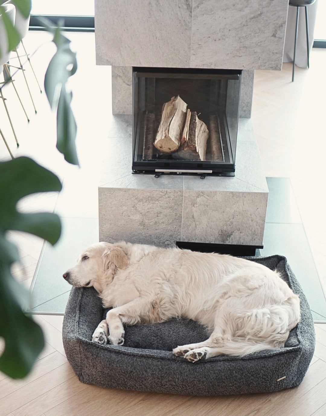 Cama Bukkla Dog Bed en bouclé para perros