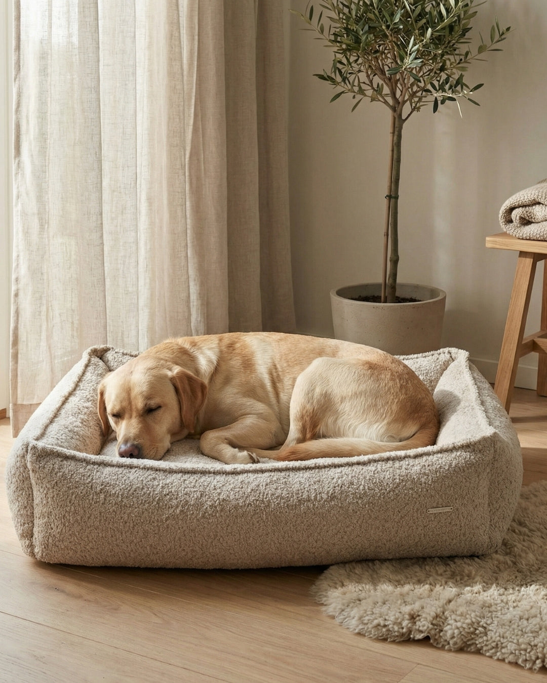 Cama Bukkla Dog Bed en bouclé para perros