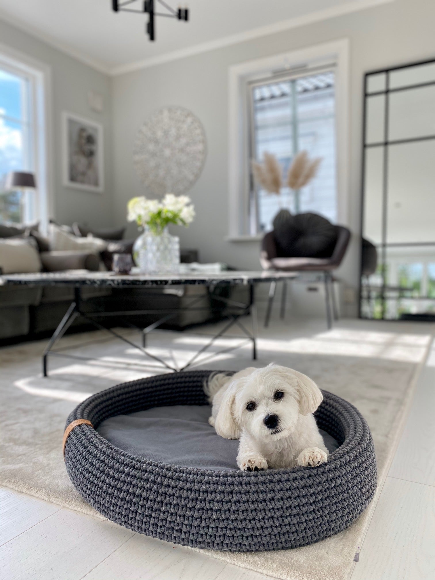 Cama ovalada artesanal Lukko para perros