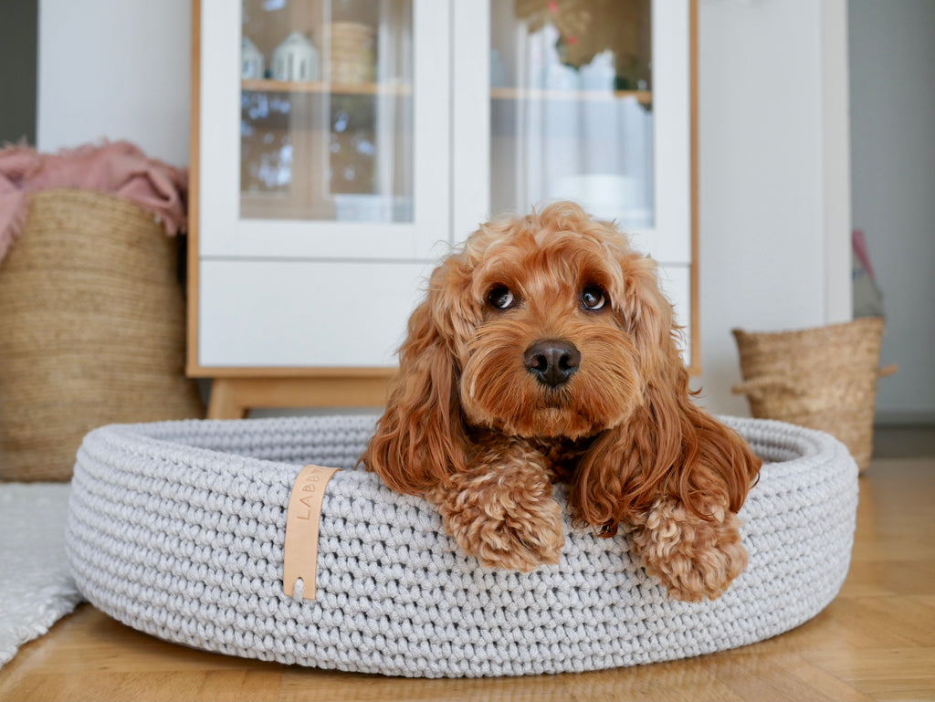 Cama ovalada artesanal Lukko para perros