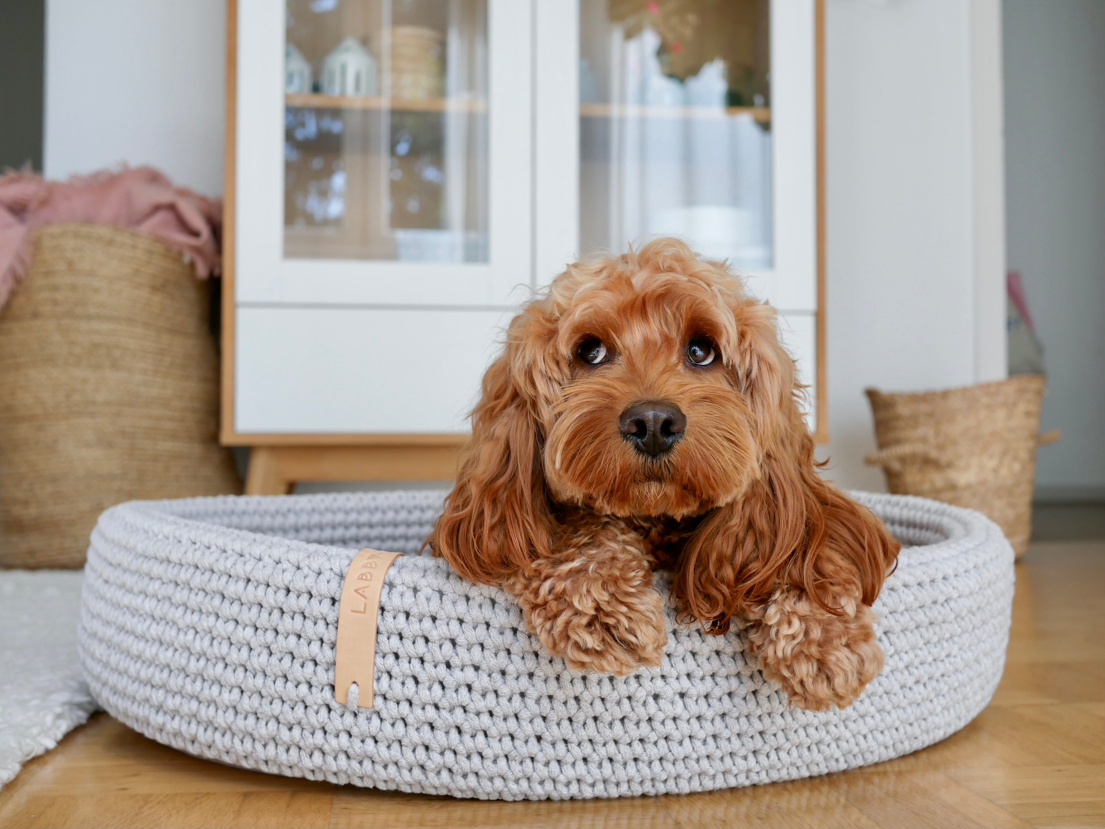 Cama ovalada artesanal Lukko para perros
