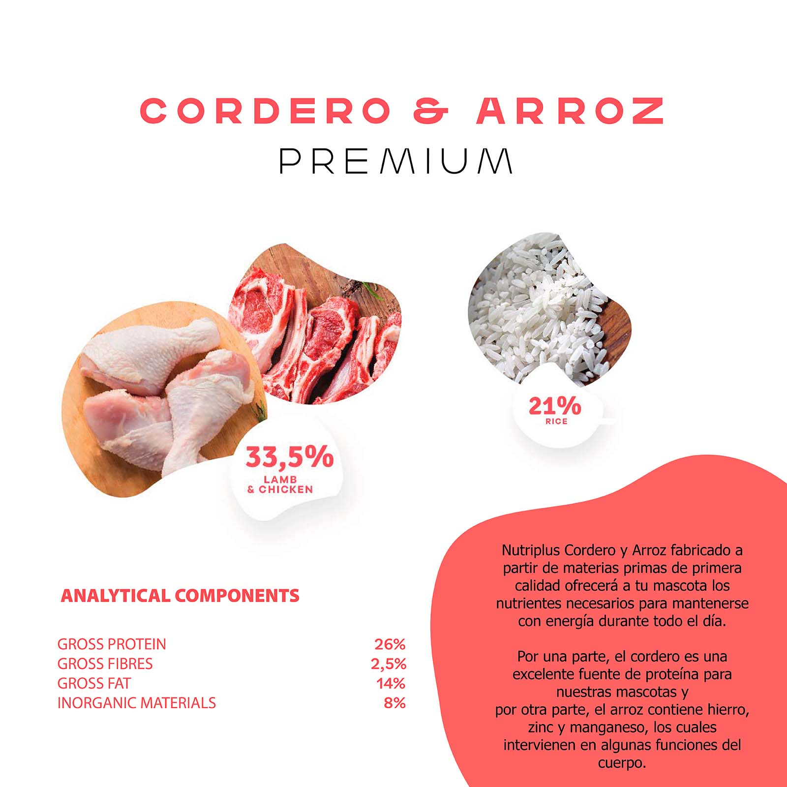 Nutriplus Cordero — Alimentación Completa para Perros Adultos