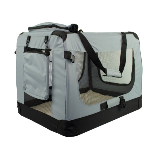 Transportín para mascotas | Varias tallas | Plegable | Gris | Balú | Mobiclinic