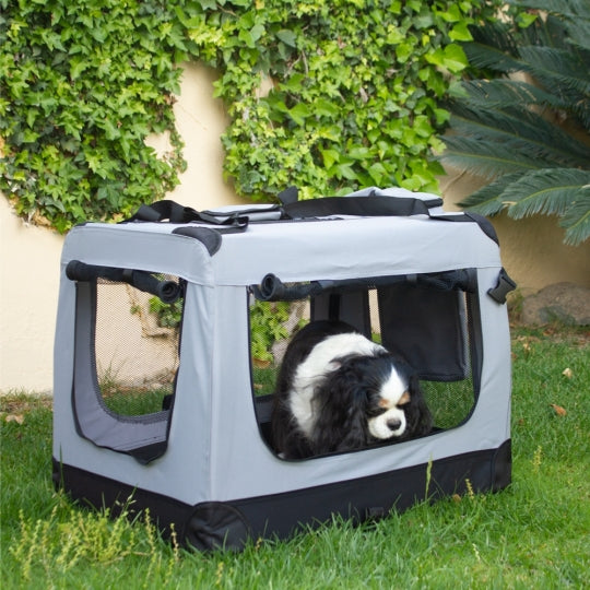 Transportín para mascotas | Varias tallas | Plegable | Gris | Balú | Mobiclinic