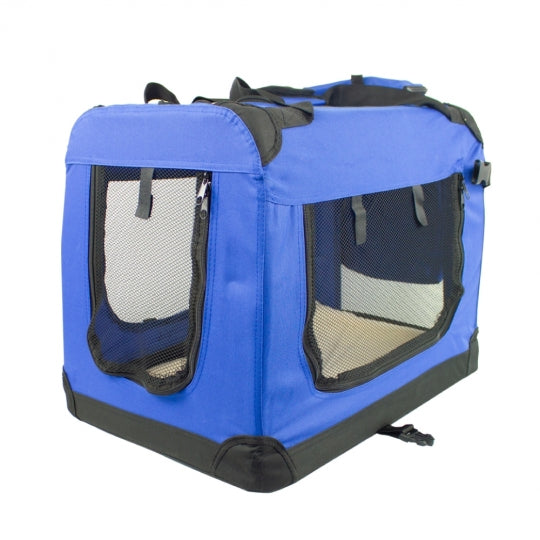 Transportín para mascotas | Varias tallas | Plegable | Azul | Balú | Mobiclinic