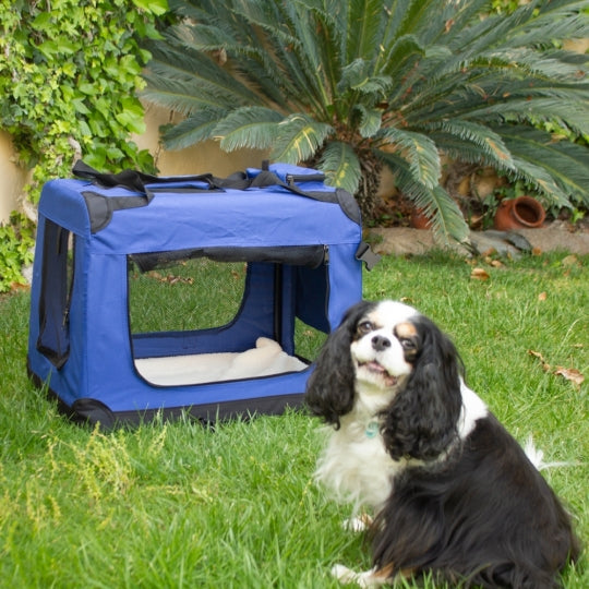 Transportín para mascotas | Varias tallas | Plegable | Azul | Balú | Mobiclinic