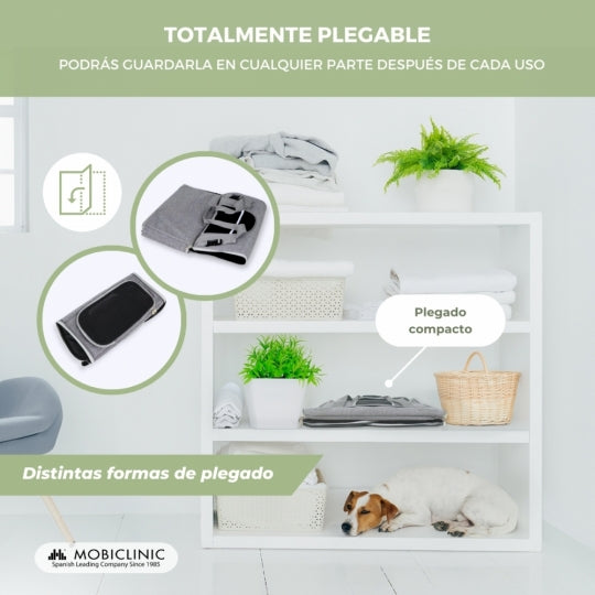 Bolsa de transporte para mascotas | Plegable | 48x25x30 cm | Ventilación | Banda para trolley | Doble asa | Bronco | Mobiclinic