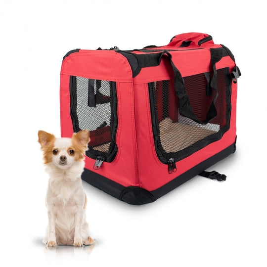 Transportín para mascotas | Varias tallas | Plegable | Rojo | Balú | Mobiclinic