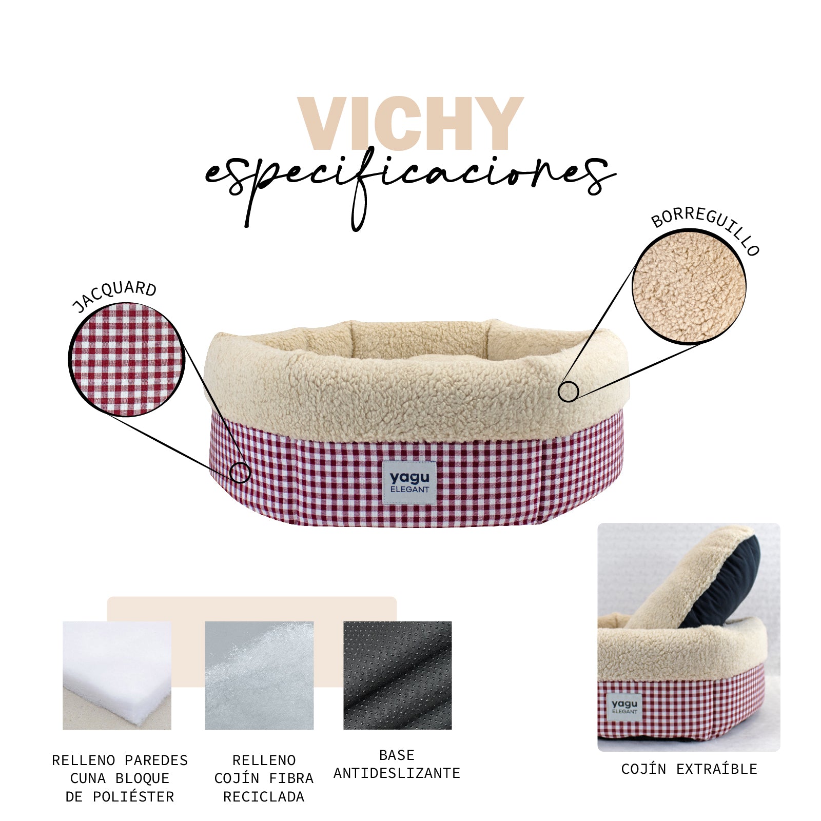 Yagu Descanso Cuna Royal Vichy Grana Borreguillo