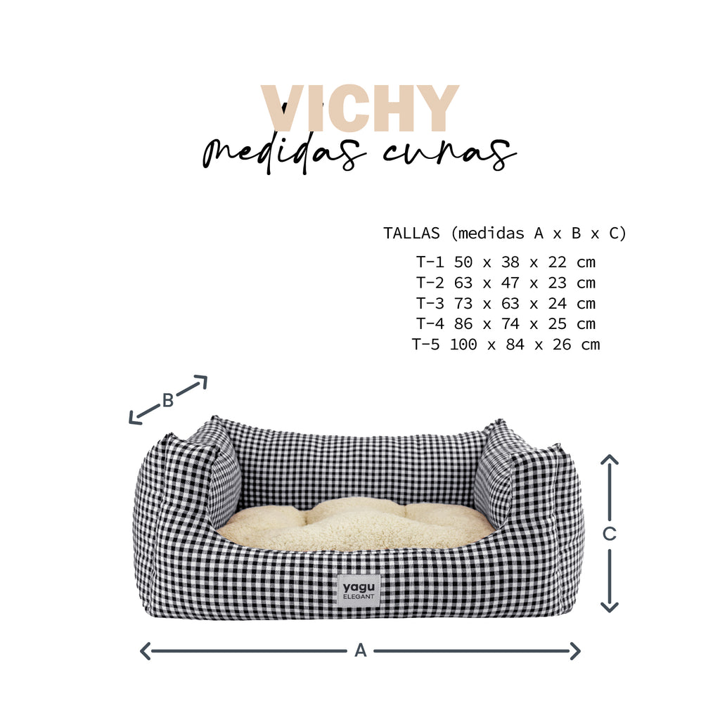 Yagu Descanso Cuna Confort Vichy Negro Borreguillo