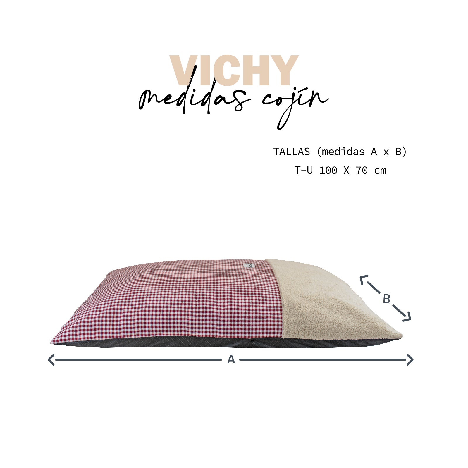Yagu Descanso Cojín Eos Vichy Grana Borreguillo