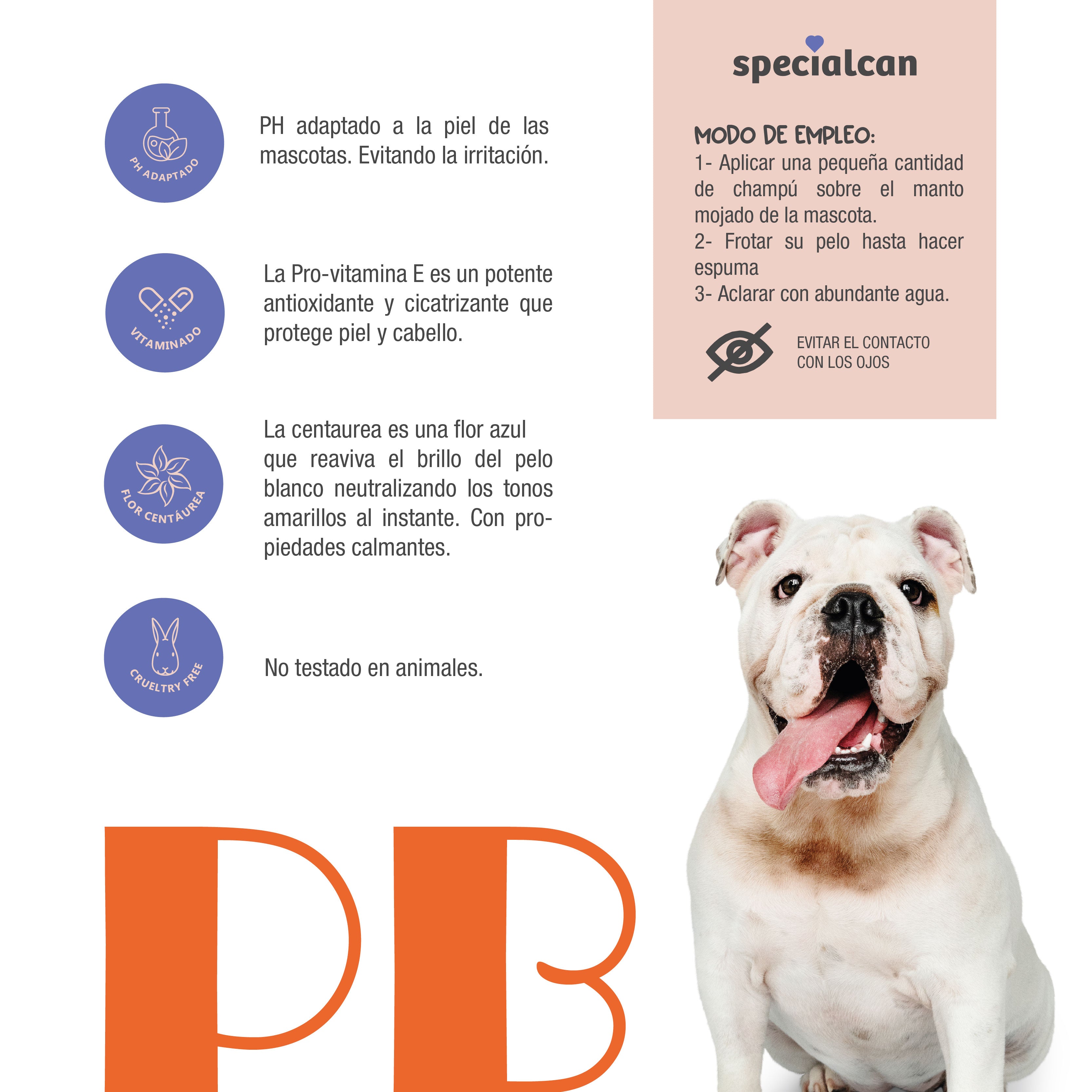 Specialcan Champú Pelo Blanco con Pro-vitamina E y Centáurea