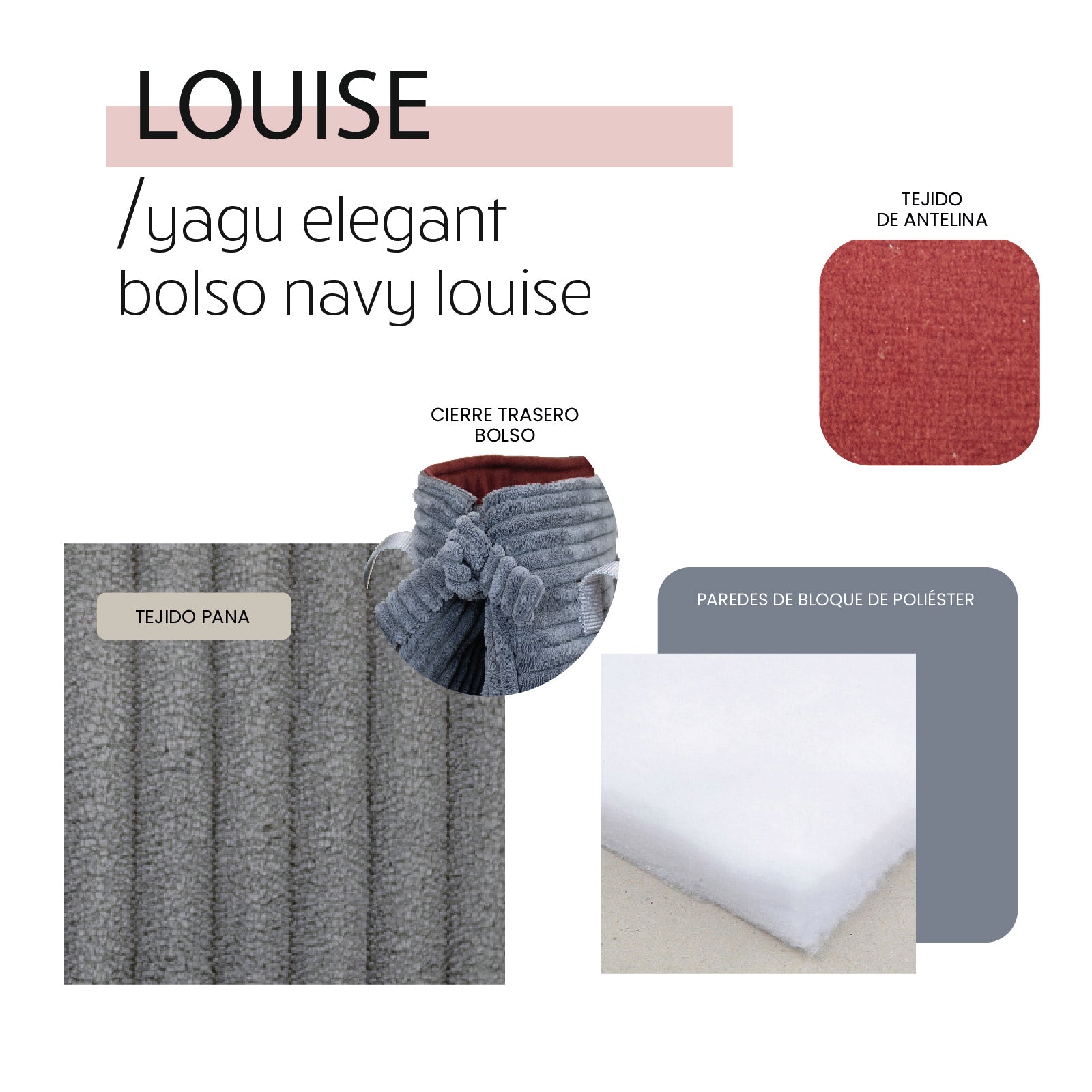 YAGU DESCANSO BOLSO NAVY LOUISE