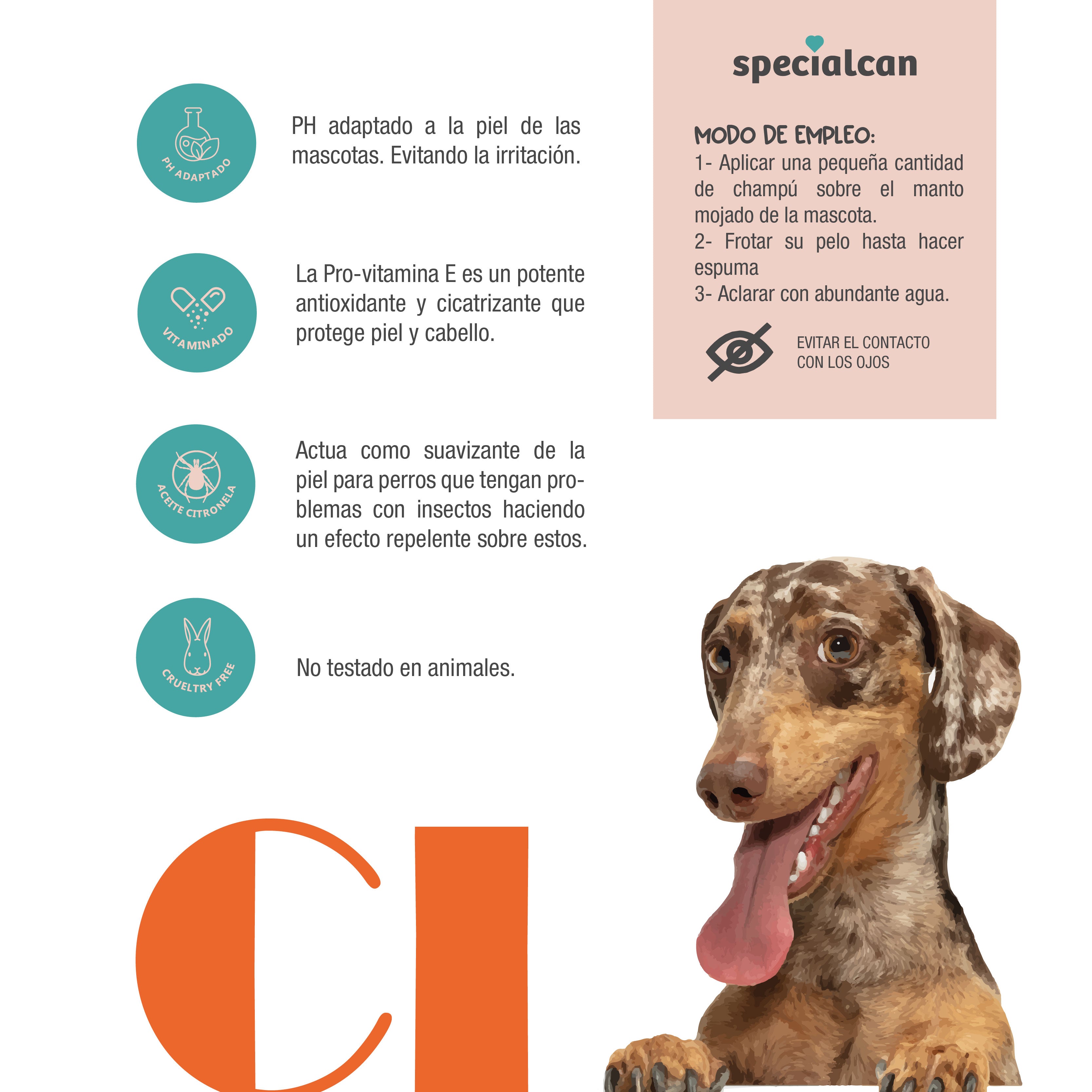 Specialcan Champú con Citronela para Perros