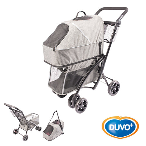 DUVO+ Carrito de Paseo Deluxe para Mascotas