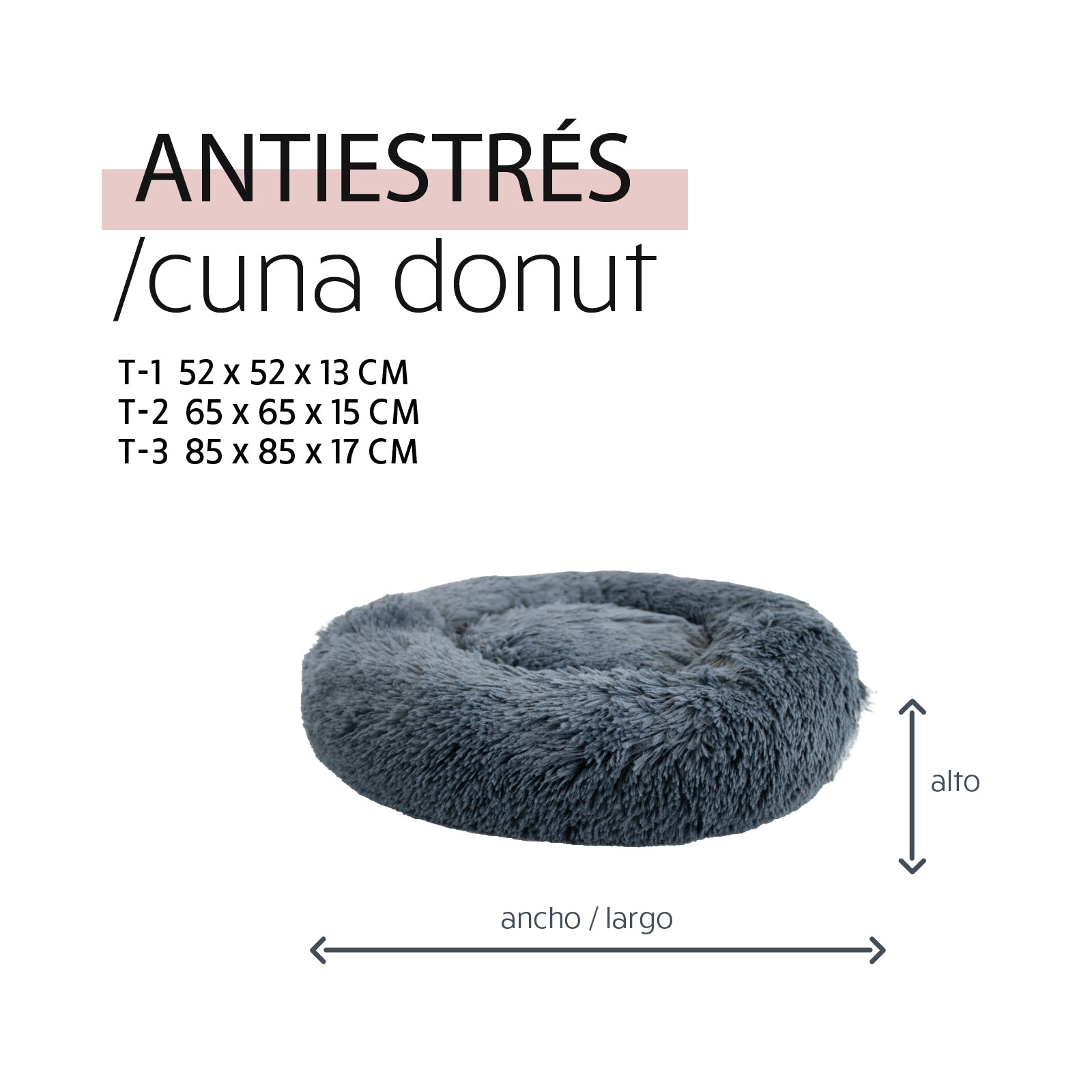 Yagu Descanso Cuna Donut Antiestrés Beige